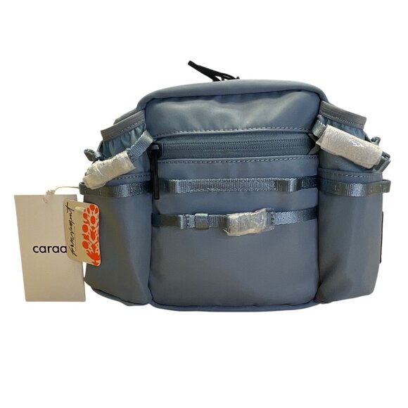 Caraa Sport Light Blue Nylon Multi-Pocket Adjustable Strap Utility Belt Bag - Ne - Picture 1 of 14